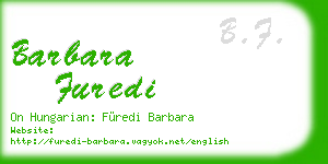 barbara furedi business card