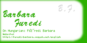 barbara furedi business card